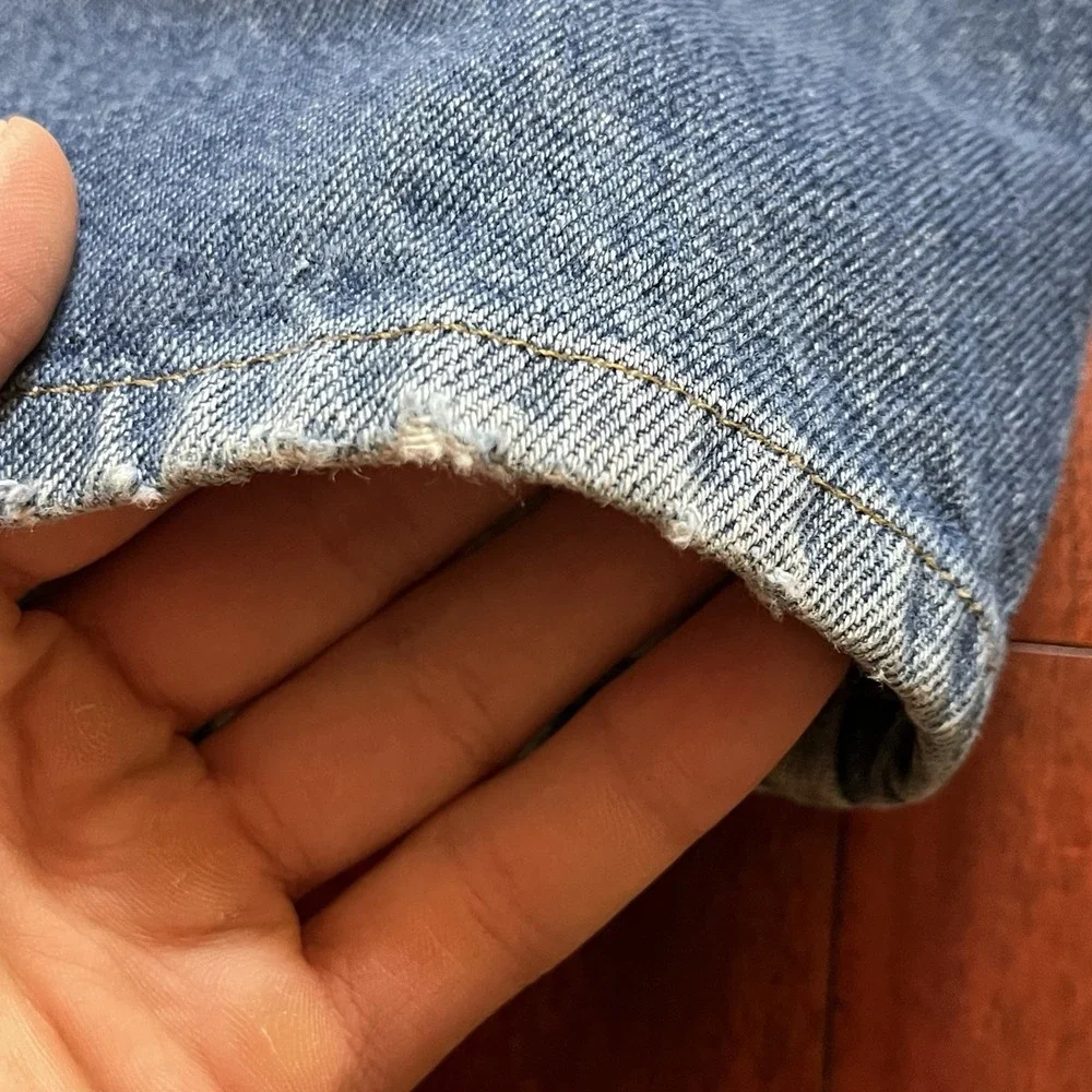 LL Bean Jeans Mens 34x32 Blue Denim Straight Leg Cotton Denim Workwear Gorpcore